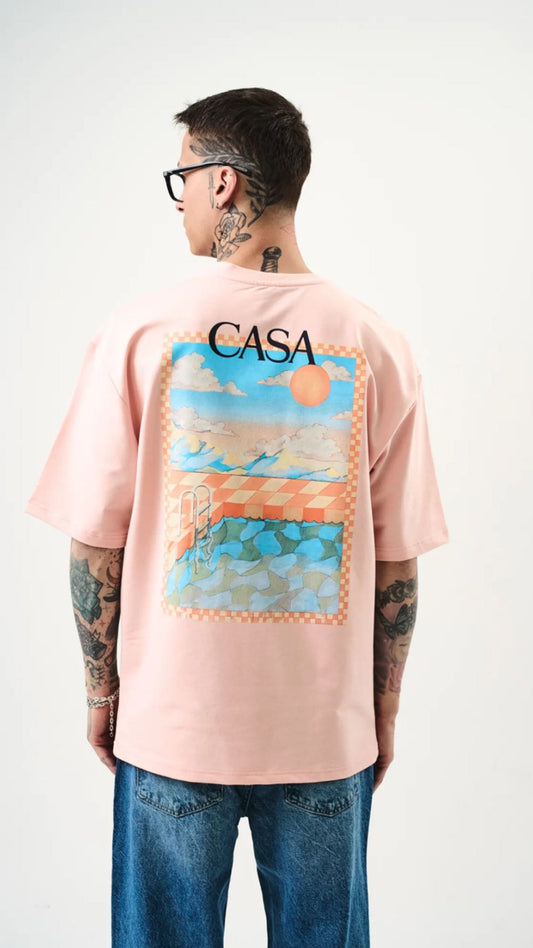 T-SHIRT CASA ROSE